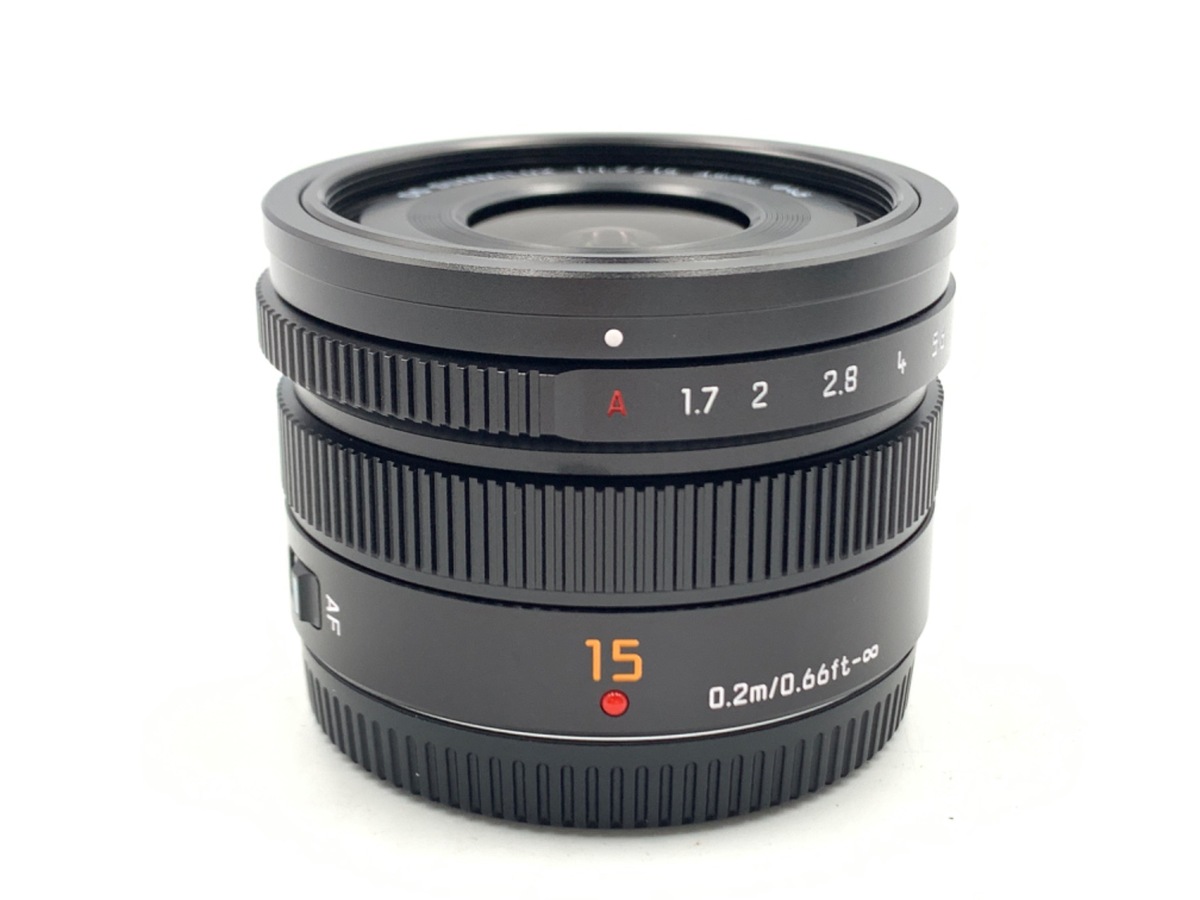 【最終価格！】中古　LEICA DG SUMMILUX 15mm/F1.7 LEICA DG SUMMILUX 15mm/F1.7 ASPH. H-X015-K [ブラック] 中古
