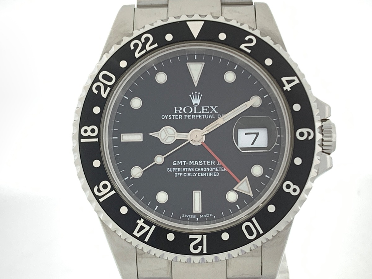 ロレックス(ROLEX) GMTマスターII ブラック 16710 ステンレススティール ブラックベゼル ルミノバ