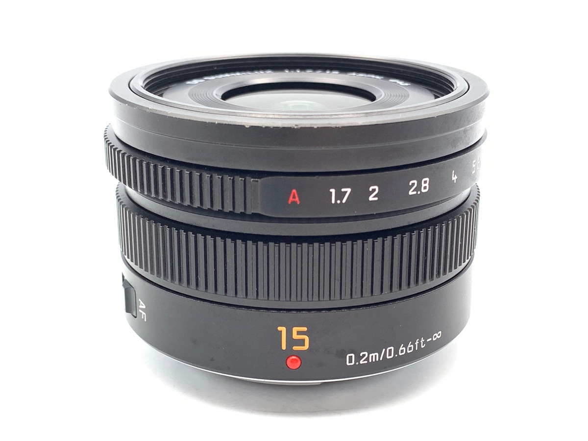 【中古】パナソニック LEICA DG SUMMILUX 15mm/F1.7 ASPH. [H-X015] ブラック