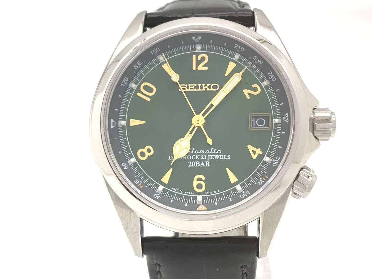 中古：A(美品)】セイコー メカニカル アルピニスト グリーン SARB017