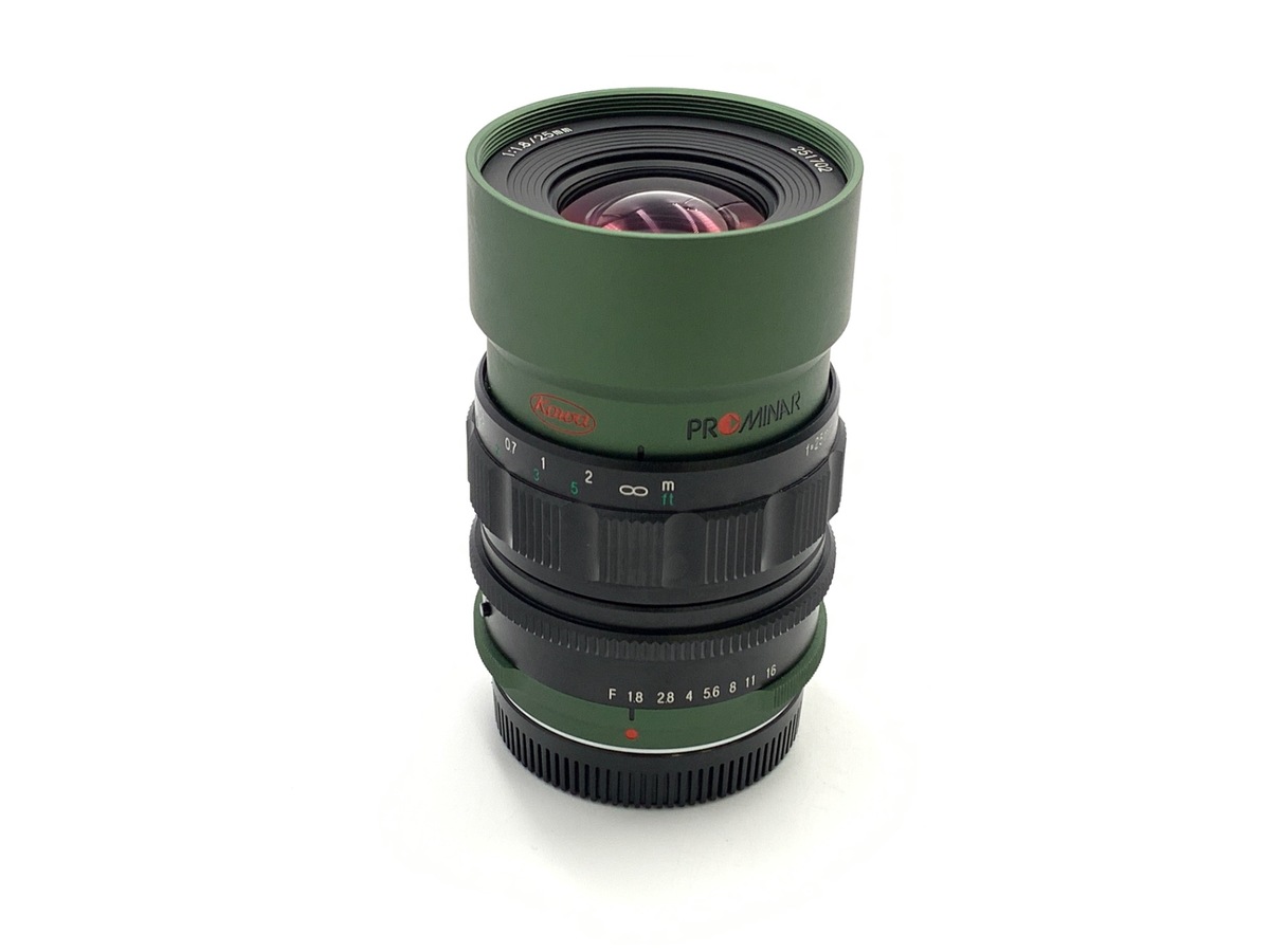 【日本製　美品　未使用レア品】25mm F1.8 グリーン　マニュアルレンズ 中古：AB(良品)】コーワ PROMINAR 25mm F1.8 グリーン | 2444470018406