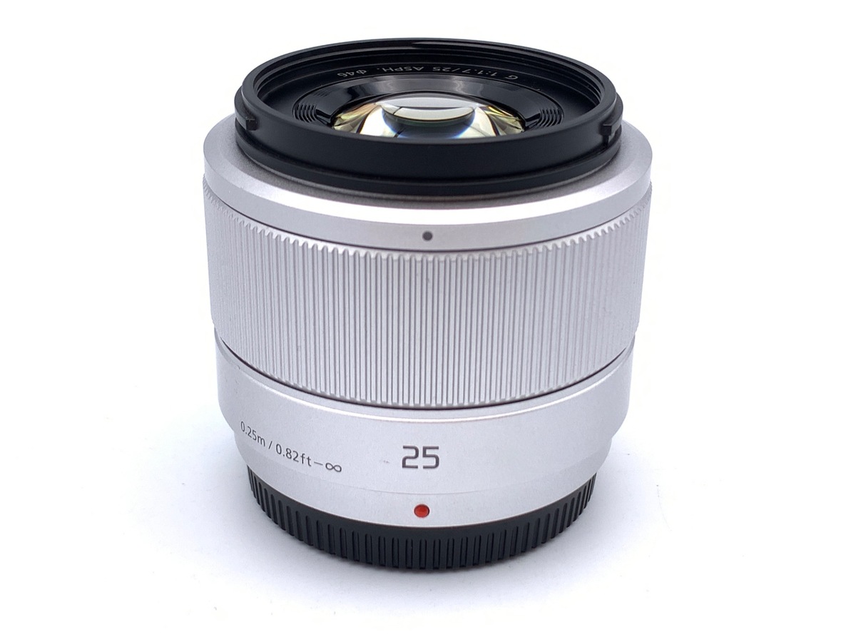 断*男様 【土日発送可】美品 LUMIX G 25mm F1.7 ASPH【安心 中古】パナソニック LUMIX G 25mm F1.7 ASPH. [H-H025S] シルバー 在庫