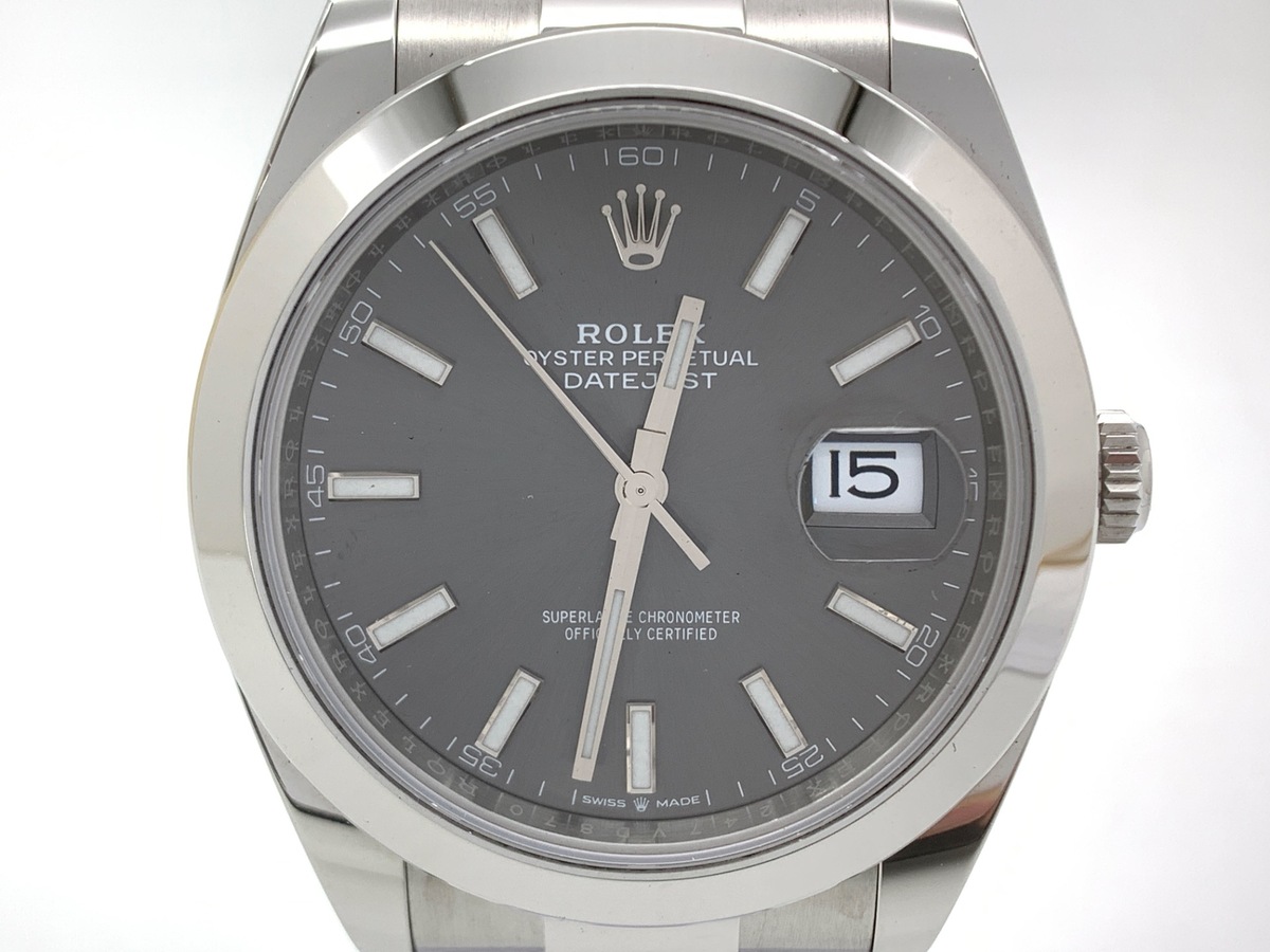 ロレックス(ROLEX) デイトジャスト 41 スレート [グレー系] 126300 ステンレススティール オイスターブレス