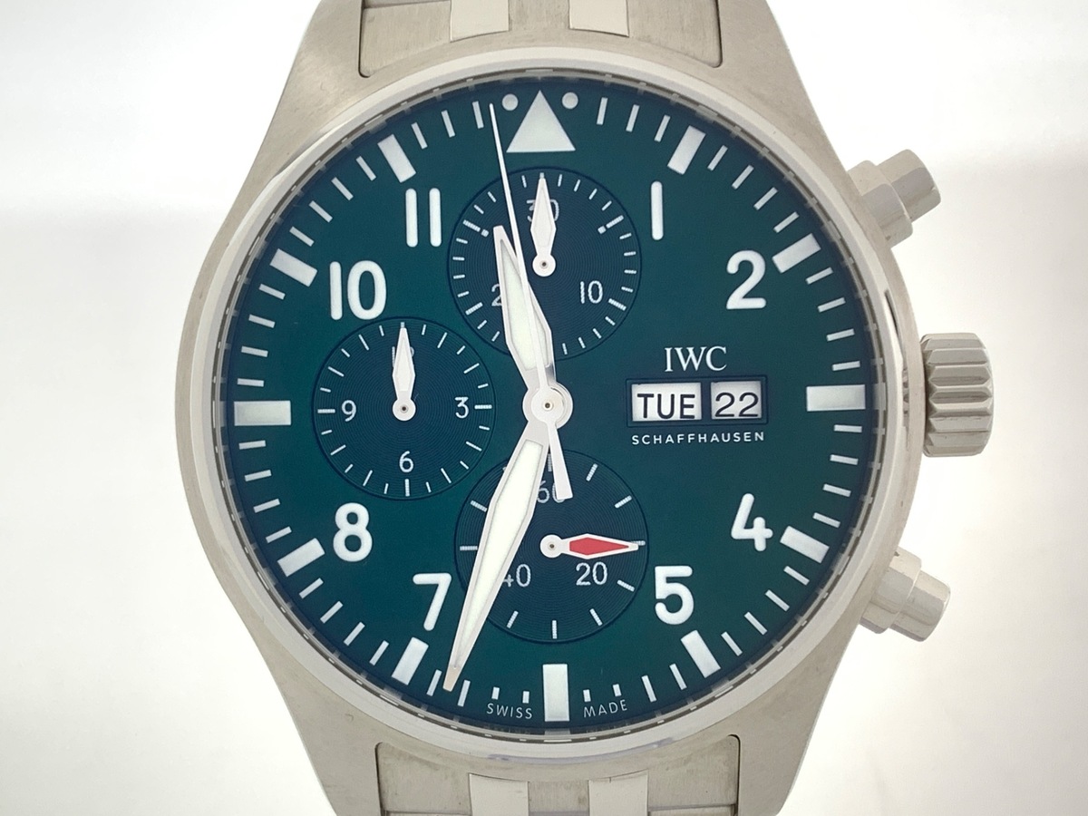 IWC パイロットウォッチ クロノグラフ グリーン IW378006 ステンレススティール