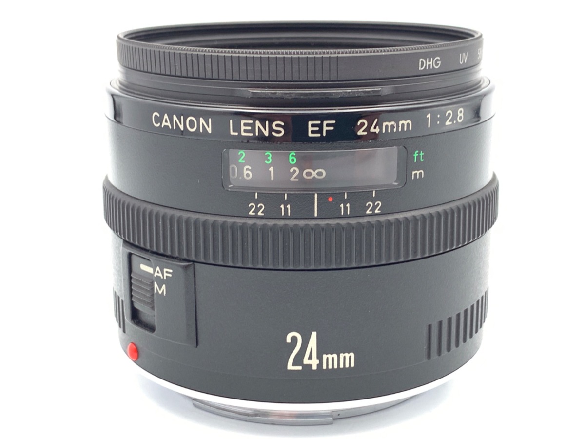 Canon EF24mm F2.8 フード、前後キャップ、marumiフィルタ付