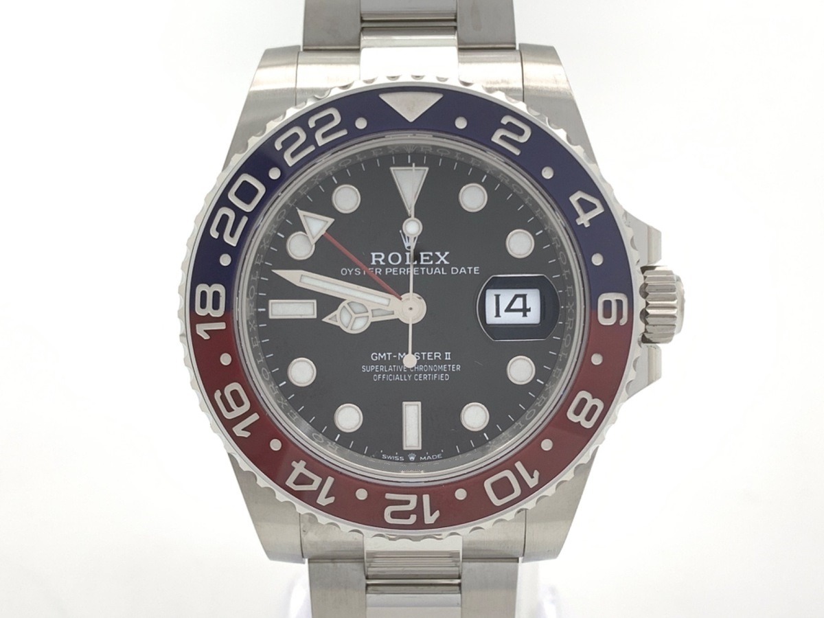 ロレックス(ROLEX) GMTマスターII ブラック 126710BLRO ステンレススティール ブルー/レッドベゼル オイスターブレス