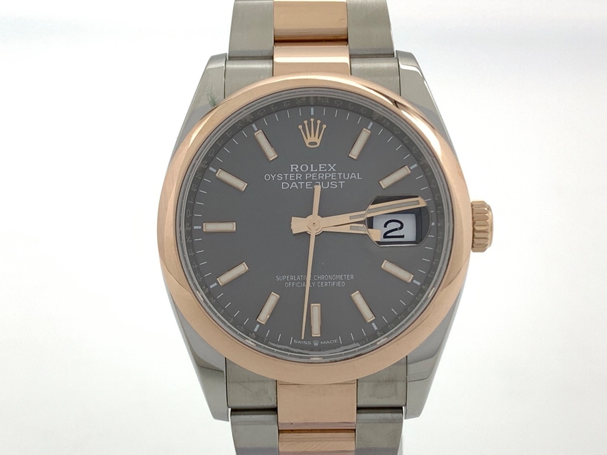 ロレックス(ROLEX) デイトジャスト 36 スレート [グレー系] 126201 ステンレススティール/ピンクゴールド オイスターブレス