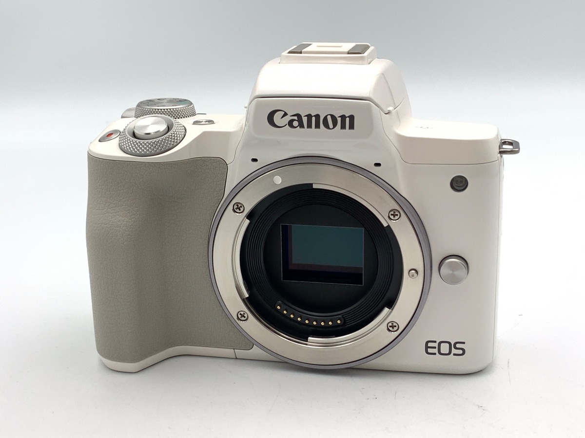 Canon EOS KissM ホワイト　望遠レンズ付き　美品（中古品） 中古：AB(良品)】キヤノン EOS Kiss M ボディ ホワイト