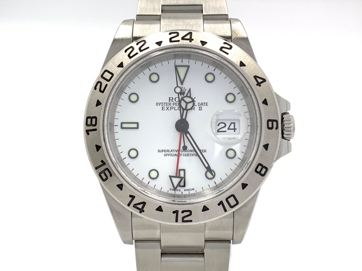 ロレックス(ROLEX) エクスプローラーII ホワイト 16570 ステンレススティール