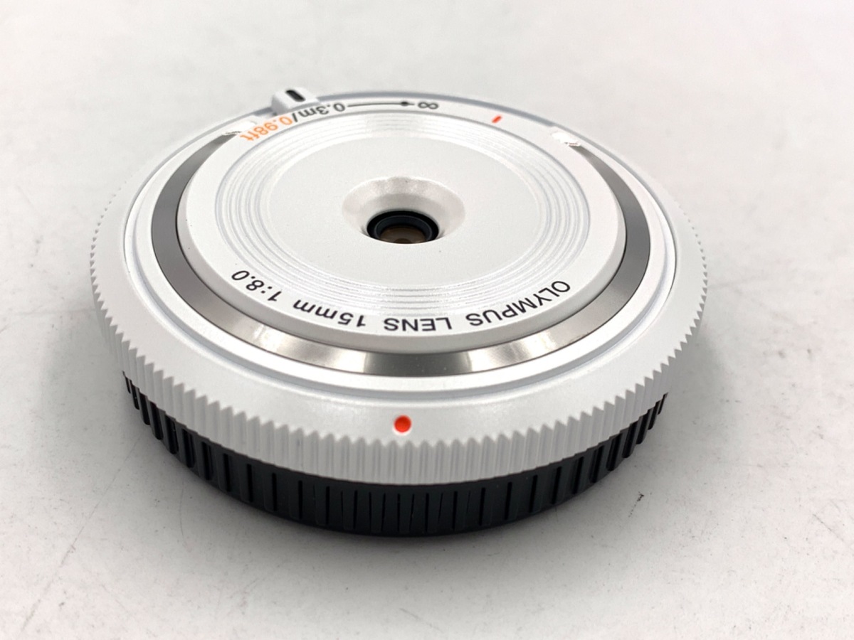 中古】オリンパス 15mm F8 ボディキャップレンズ BCL-1580 ホワイト