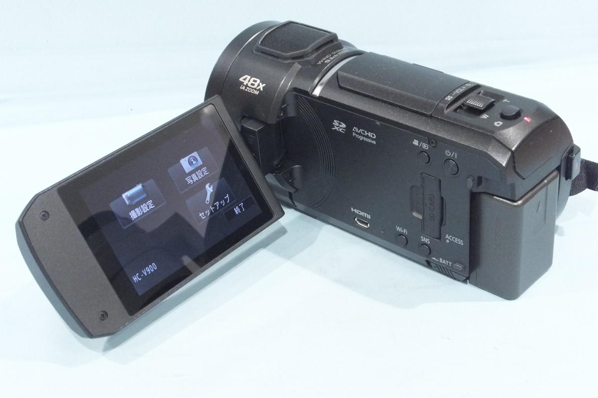 中古：A(美品)】パナソニック デジタルビデオカメラ HC-V900-K ビーズ