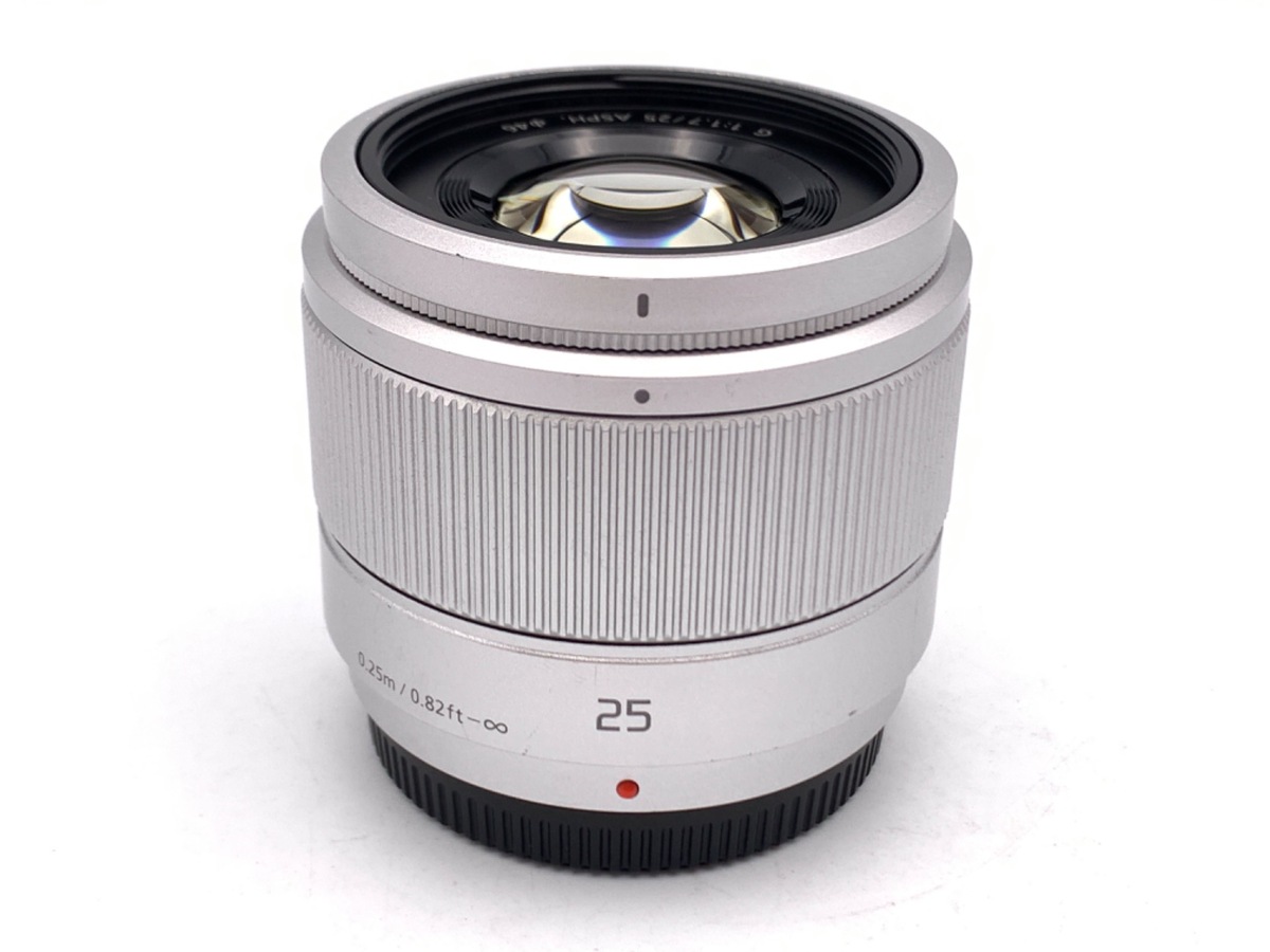 中古】パナソニック LUMIX G 25mm F1.7 ASPH. [H-H025S] シルバー 在庫