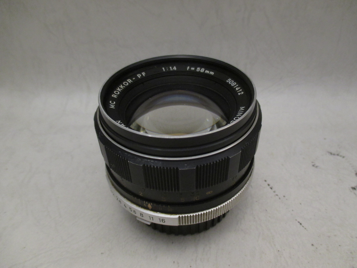 【エモい】ミノルタ Auto Rokkor-PF 58mm F1.4 438 中古】ミノルタ AUTO ROKKOR-PF 58mm F1.4 在庫一覧｜カメラのキタムラ