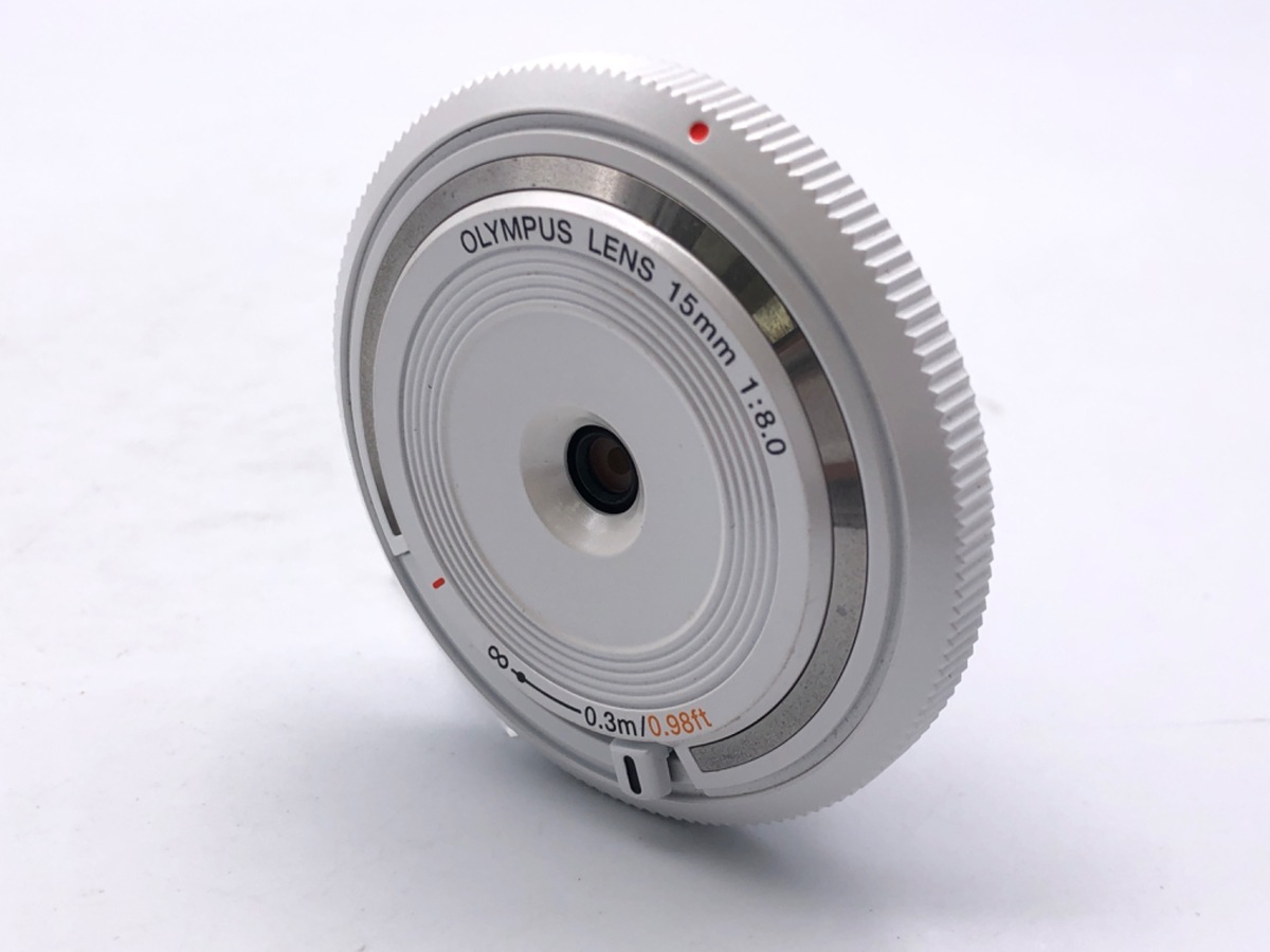中古】オリンパス 15mm F8 ボディキャップレンズ BCL-1580 ホワイト