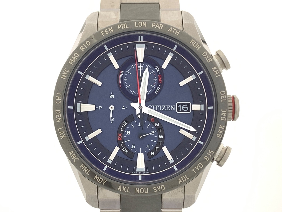 アテッサ エコ・ドライブ電波時計 ダイレクトフライト ACT Line AT8186