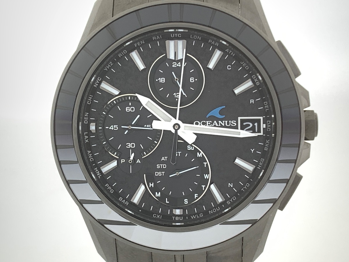 オシアナス マンタ OCW-S7000CN-1AJF ブラック 江戸切子ベゼル