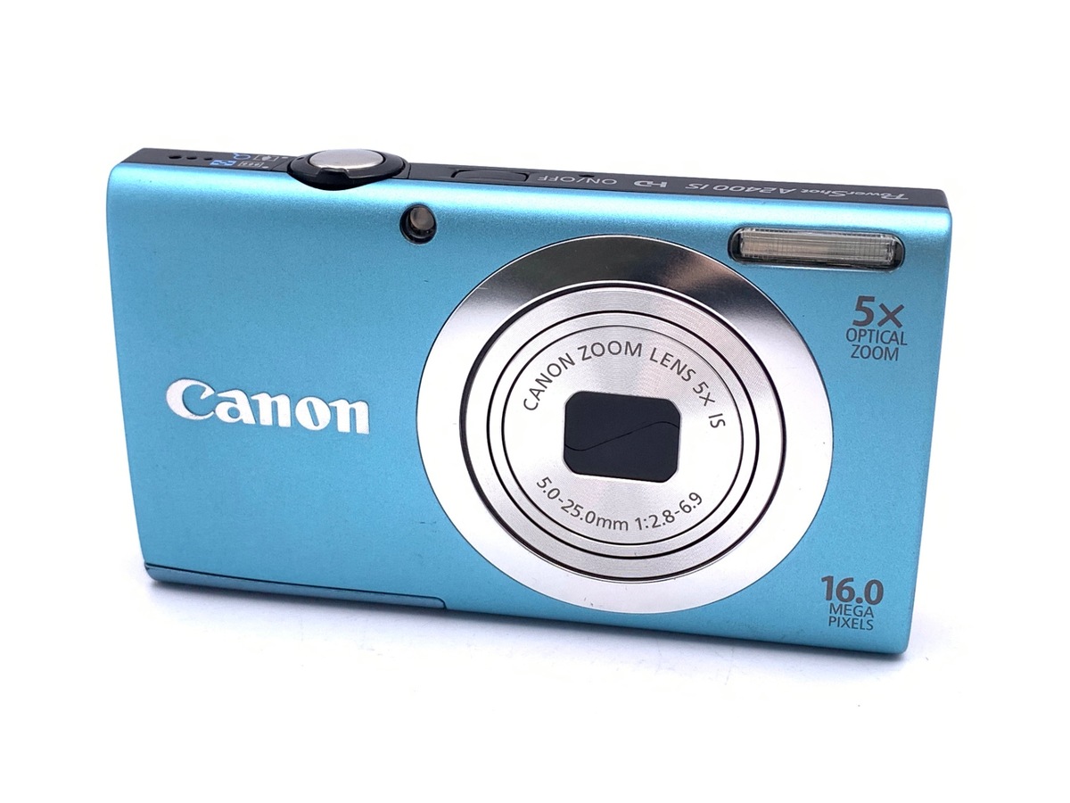 未使用級⭐︎Canon PowerShot A2400IS デジカメ ブルー 中古：AB(良品)】キヤノン PowerShot A2400IS ブルー | 2445600010345