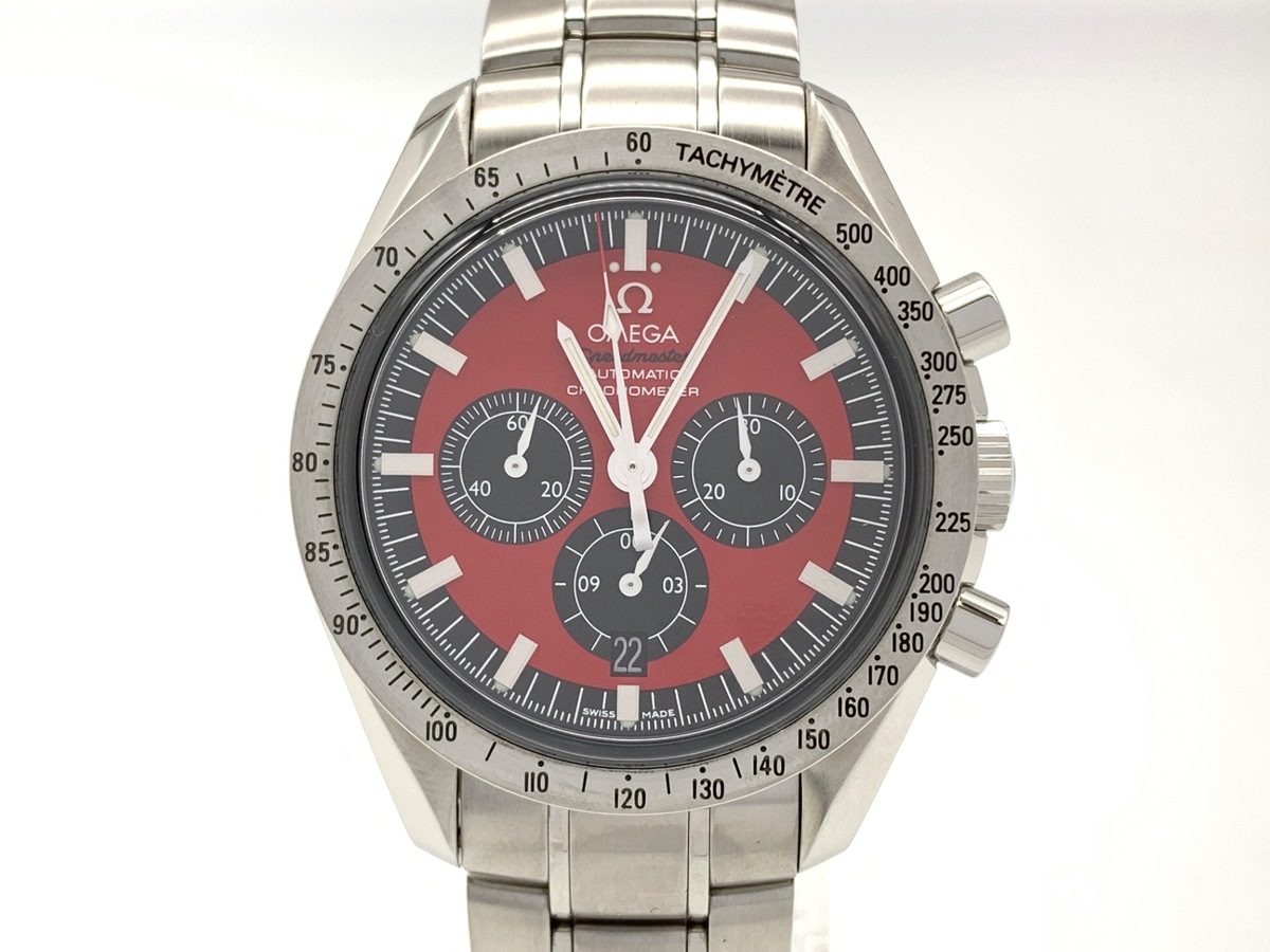 オメガ(OMEGA) スピードマスター レッド/ブラック 3506.61 ステンレススティール ミハエルシューマッハ F1ワールドチャンピオン記念限定モデル