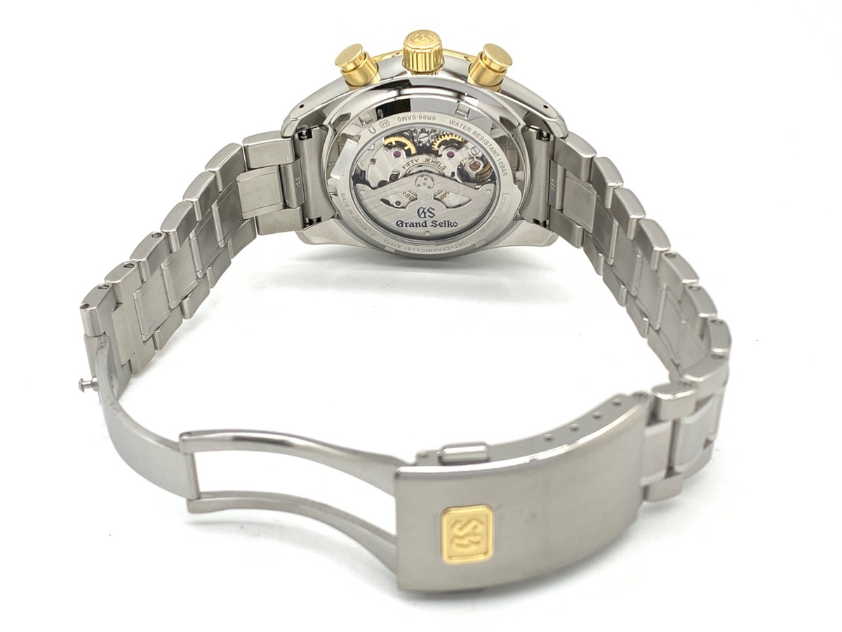 グランドセイコー スプリングドライブ ブラック SBGC240/9R86-0AM0 ステンレススティール/イエローゴールド/セラミック