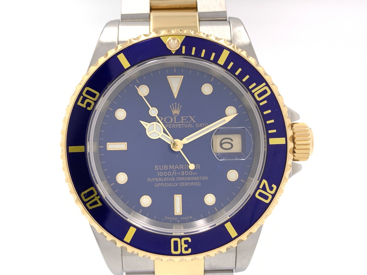 ロレックス(ROLEX) サブマリーナー デイト ブルー 16613LB ステンレススティール/イエローゴールド