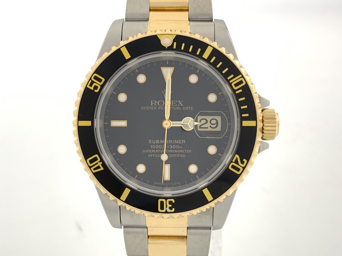 ロレックス(ROLEX) サブマリーナー デイト ブラック 16613LN ステンレススティール/イエローゴールド