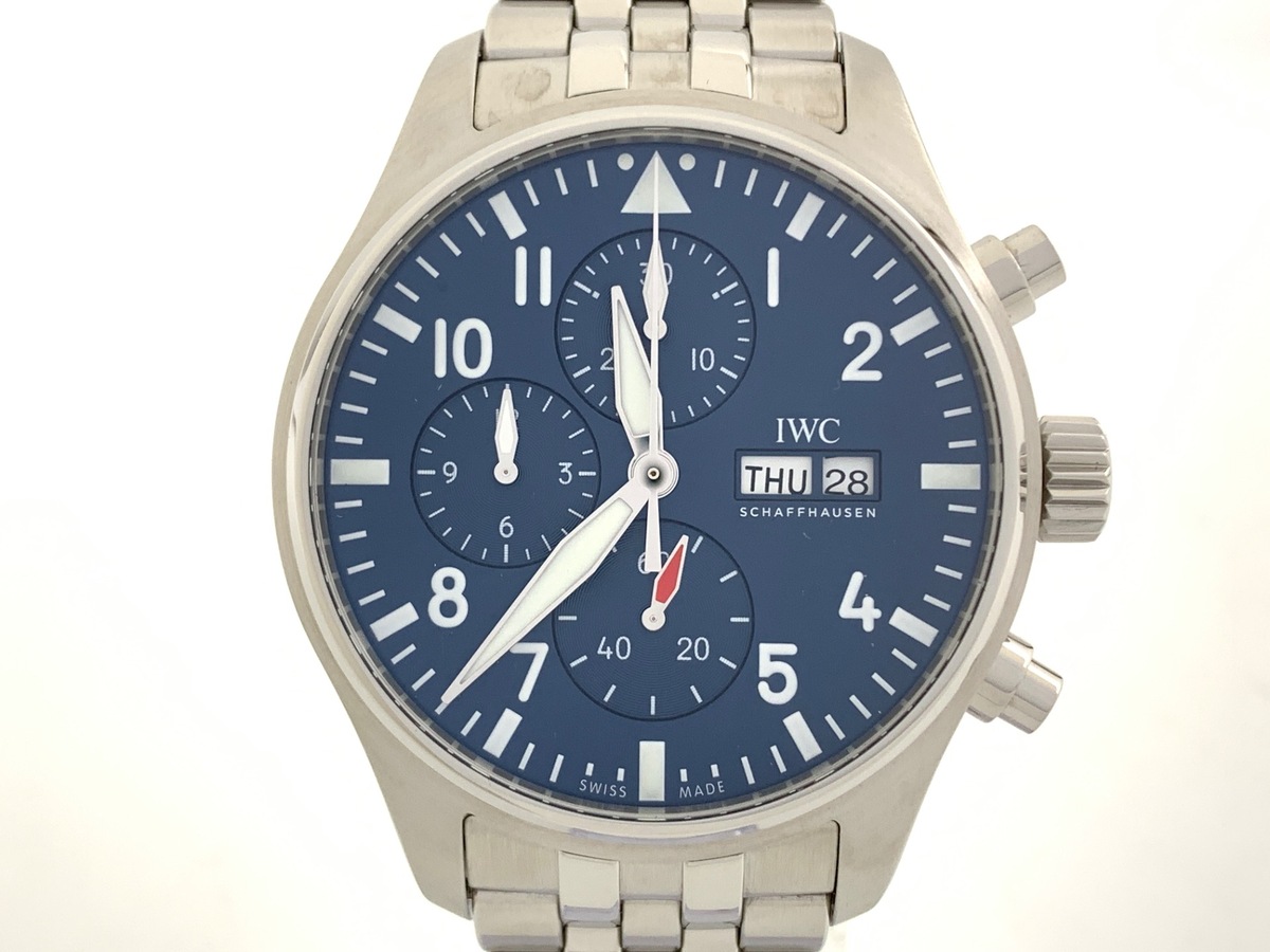 IWC パイロットウォッチ クロノグラフ ブルー IW378004 ステンレススティール