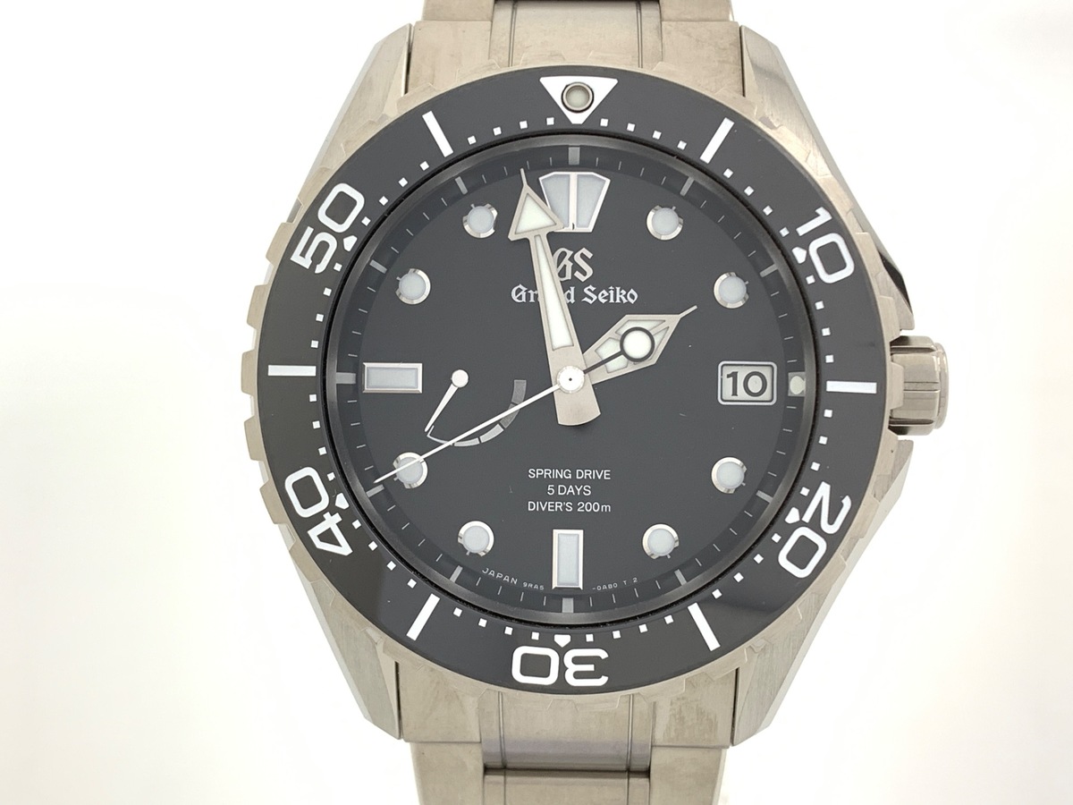 グランドセイコー スプリングドライブ ブラック SLGA015/9RA5-0AC0 チタン