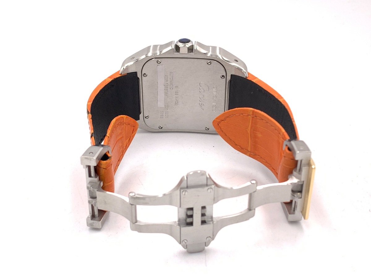 カルティエ サントス100 LM シルバー W20072X7 ステンレススティール/イエローゴールド