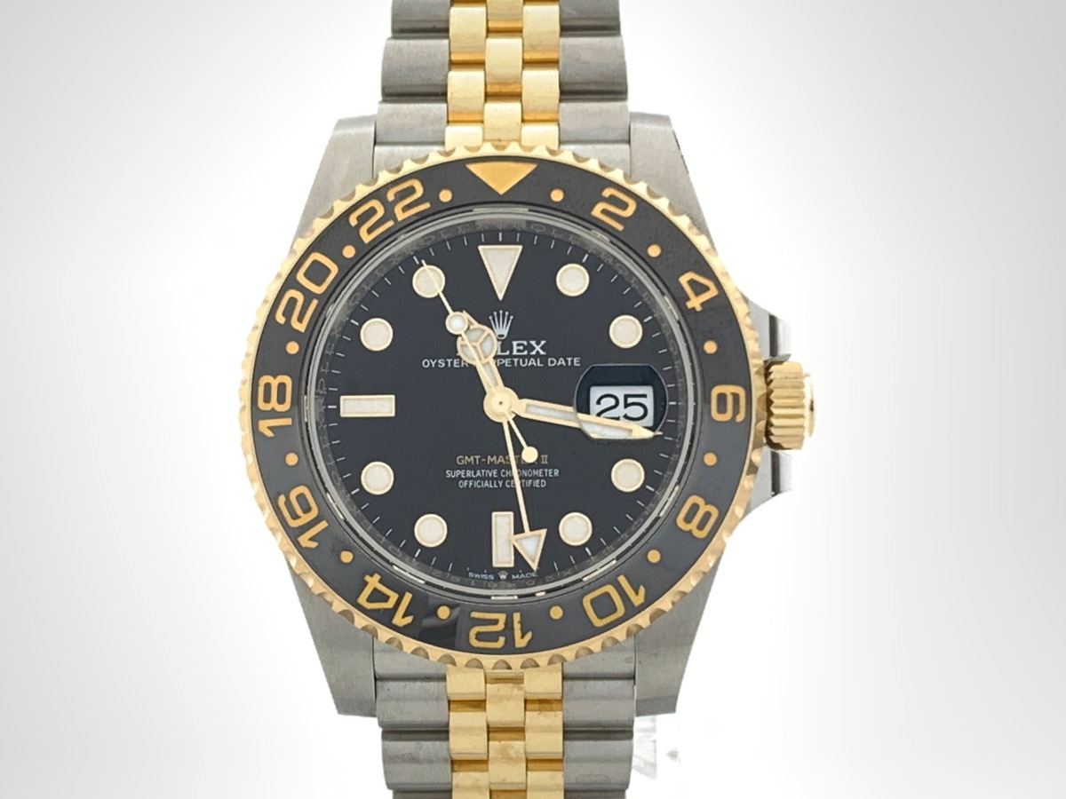 ロレックス(ROLEX) GMTマスターII ブラック 126713GRNR ステンレススティール/イエローゴールド ジュビリーブレス