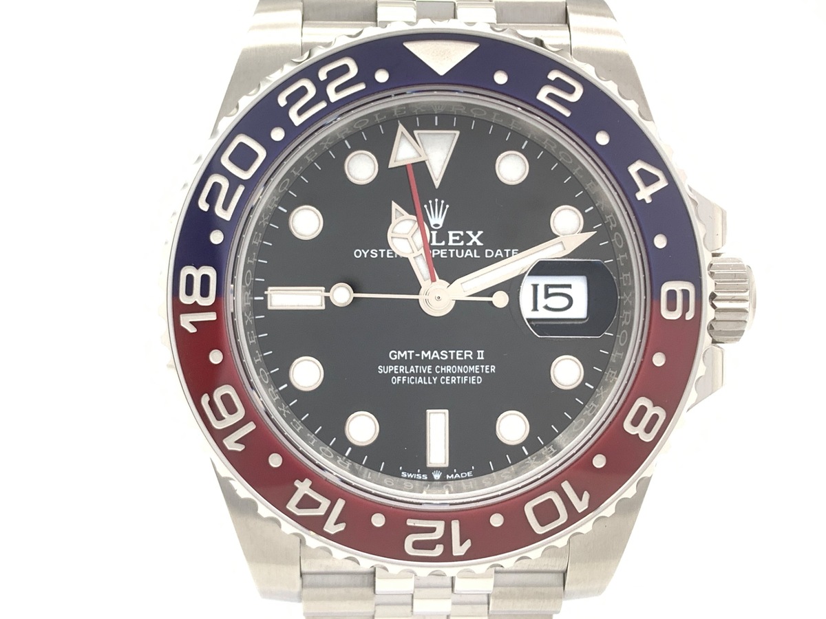 ロレックス(ROLEX) GMTマスターII ブラック 126710BLRO ステンレススティール ブルー/レッドベゼル ジュビリーブレス ブルー/レッドベゼル