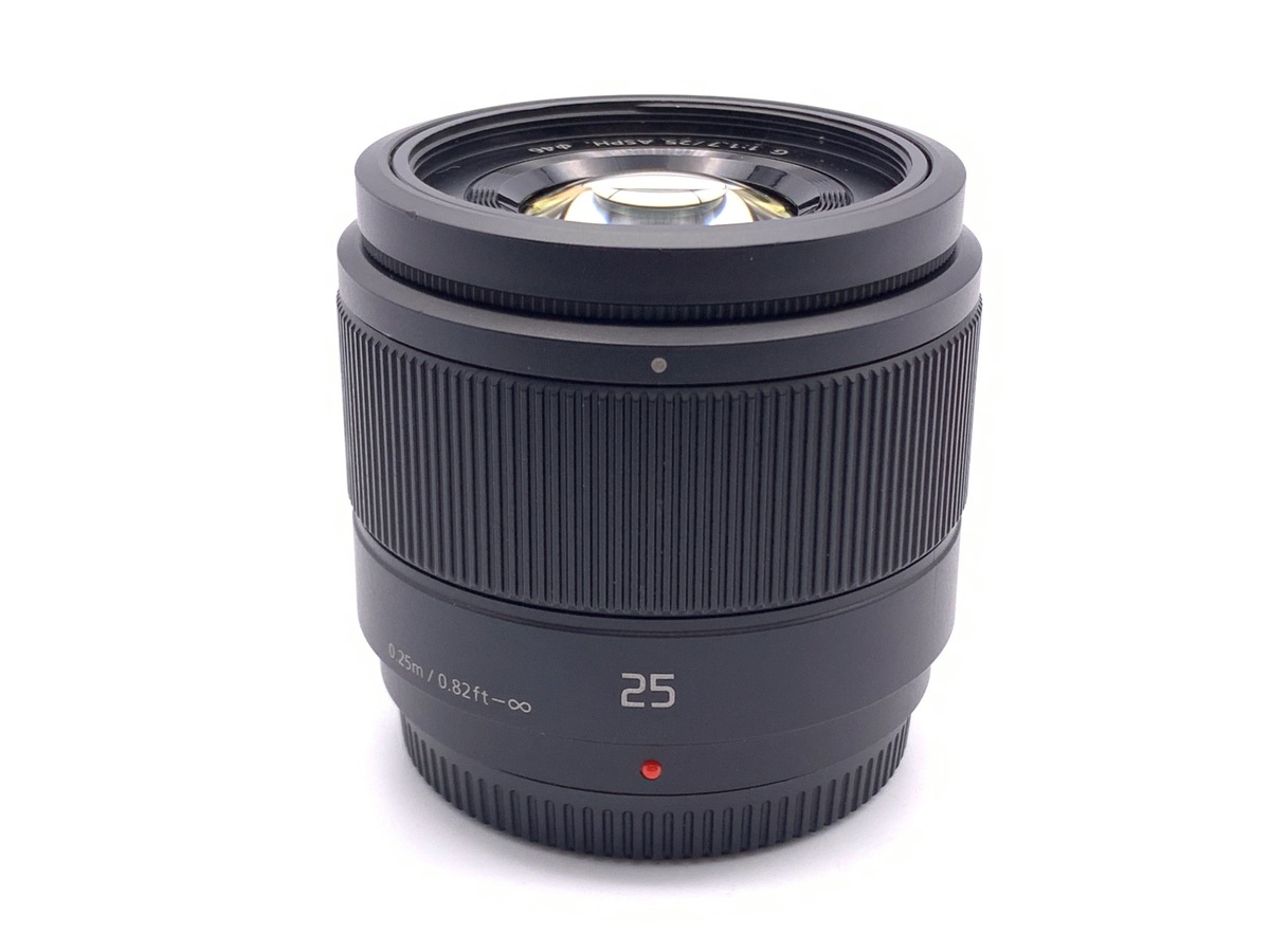 中古】パナソニック LUMIX G 25mm F1.7 ASPH. [H-H025K] ブラック 在庫