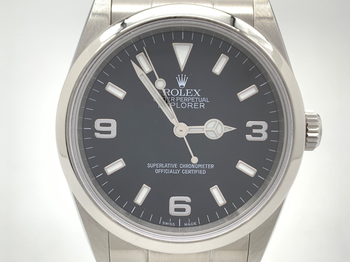 中古：AB(良品)】ロレックス(ROLEX) エクスプローラーI ブラック 