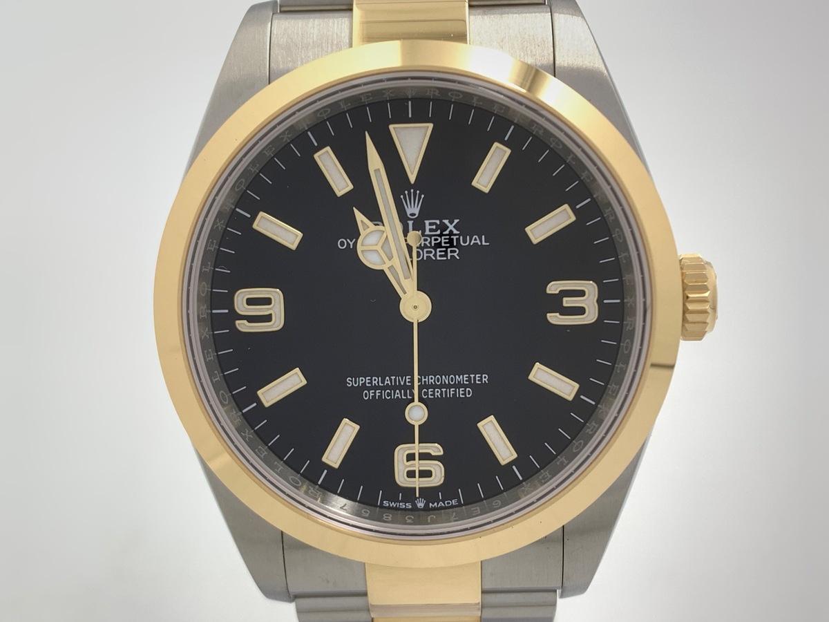 ロレックス(ROLEX) エクスプローラーI ブラック 124273 ステンレススティール/イエローゴールド