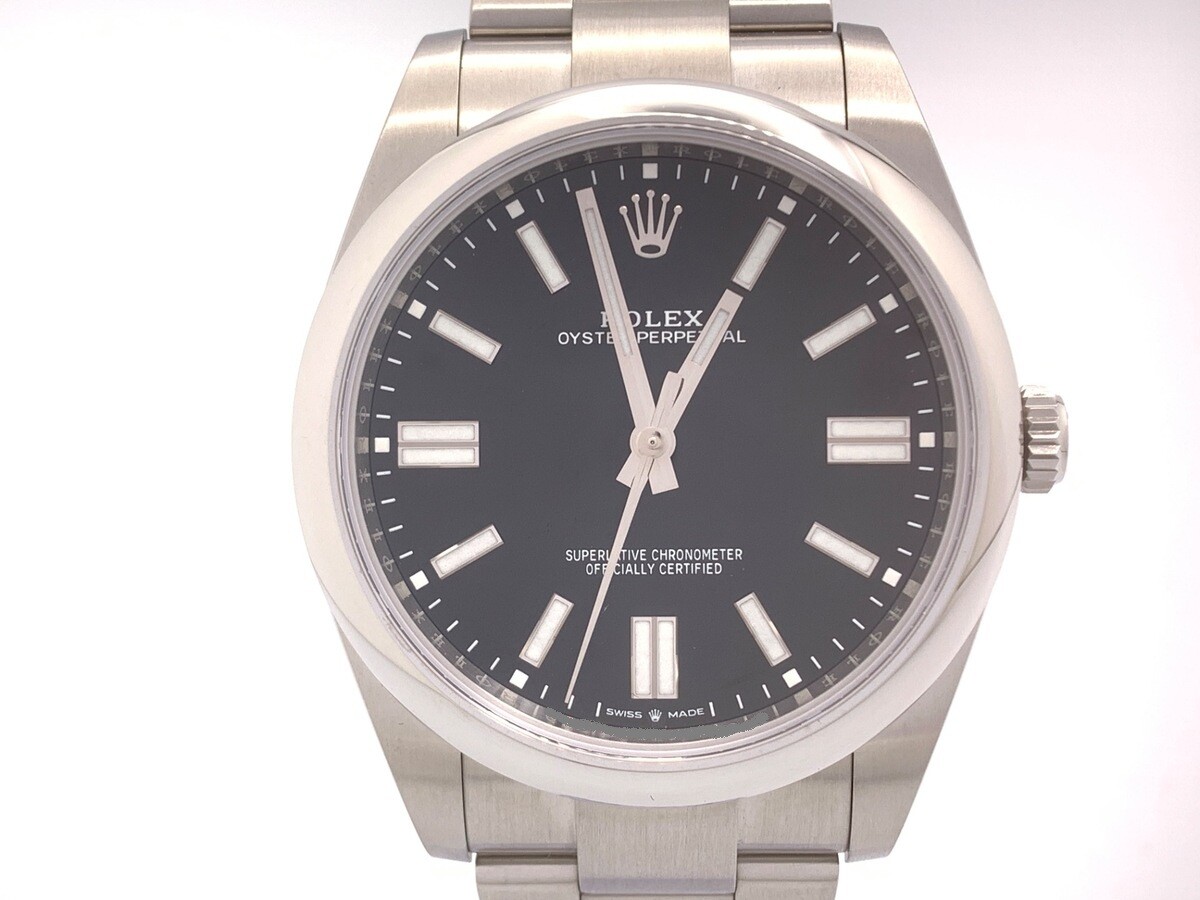 ロレックス(ROLEX) オイスターパーペチュアル 41 ブラック 124300 ステンレス オイスターブレス