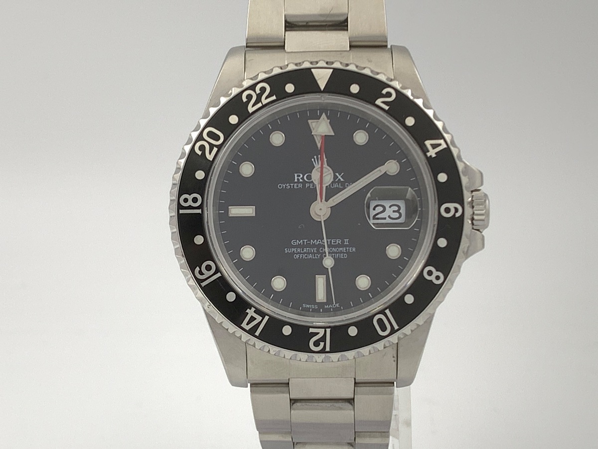 ロレックス(ROLEX) GMTマスターII ブラック 16710 ステンレススティール ブラックベゼル ルミノバ