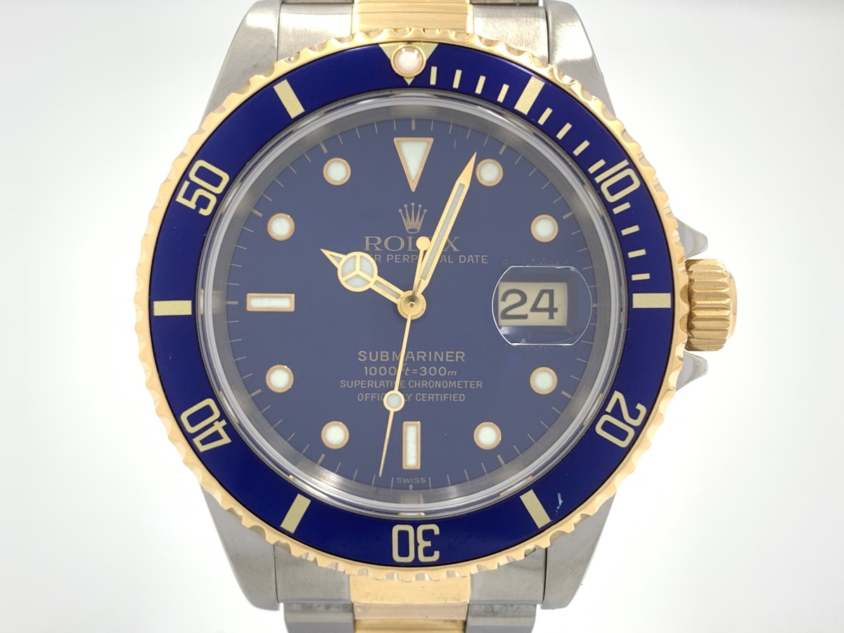 ロレックス(ROLEX) サブマリーナー デイト ブルー 16613LB ステンレススティール/イエローゴールド