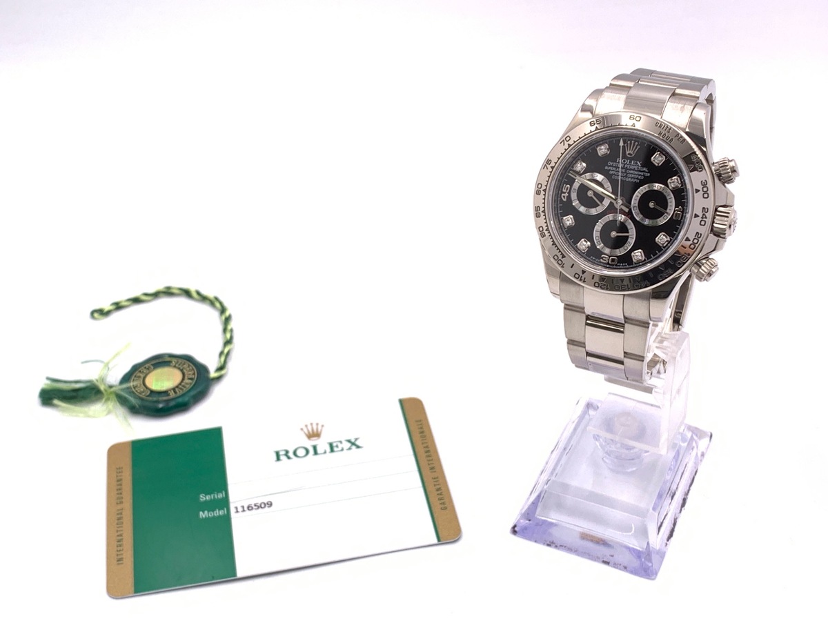 ロレックス(ROLEX) デイトナ ブラック 116509 ホワイトゴールド 8Pダイヤ