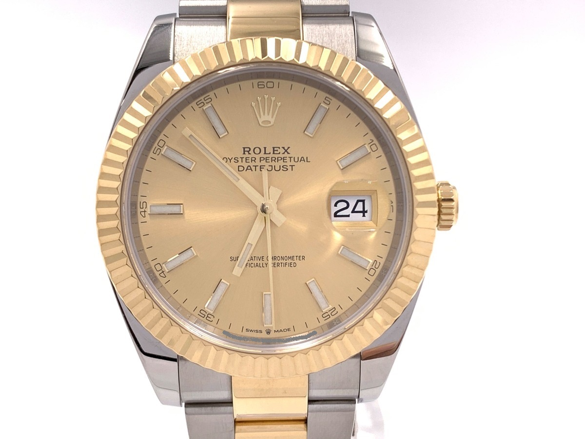 ロレックス(ROLEX) デイトジャスト 41 シャンパン [ゴールド系] 126333 ステンレススティール/イエローゴールド オイスターブレス