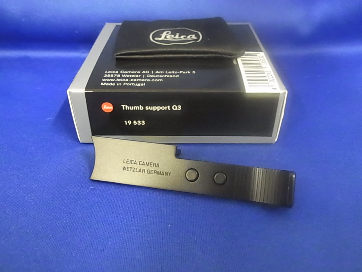 【新品、元箱付き】Leica ライカ Q3用 サムレスト ブラック 純正品 ライカ [新品]Leica Q3 ブラック(19081) コンパクトデジタル