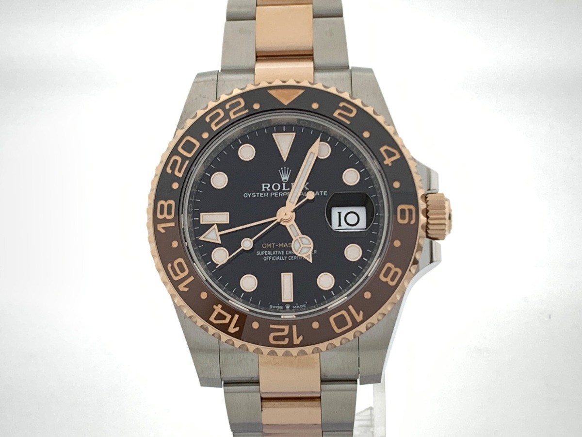 ロレックス(ROLEX) GMTマスターII ブラック 126711CHNR ステンレススティール/ローズゴールド オイスターブレス ブラック/ブルーベゼル