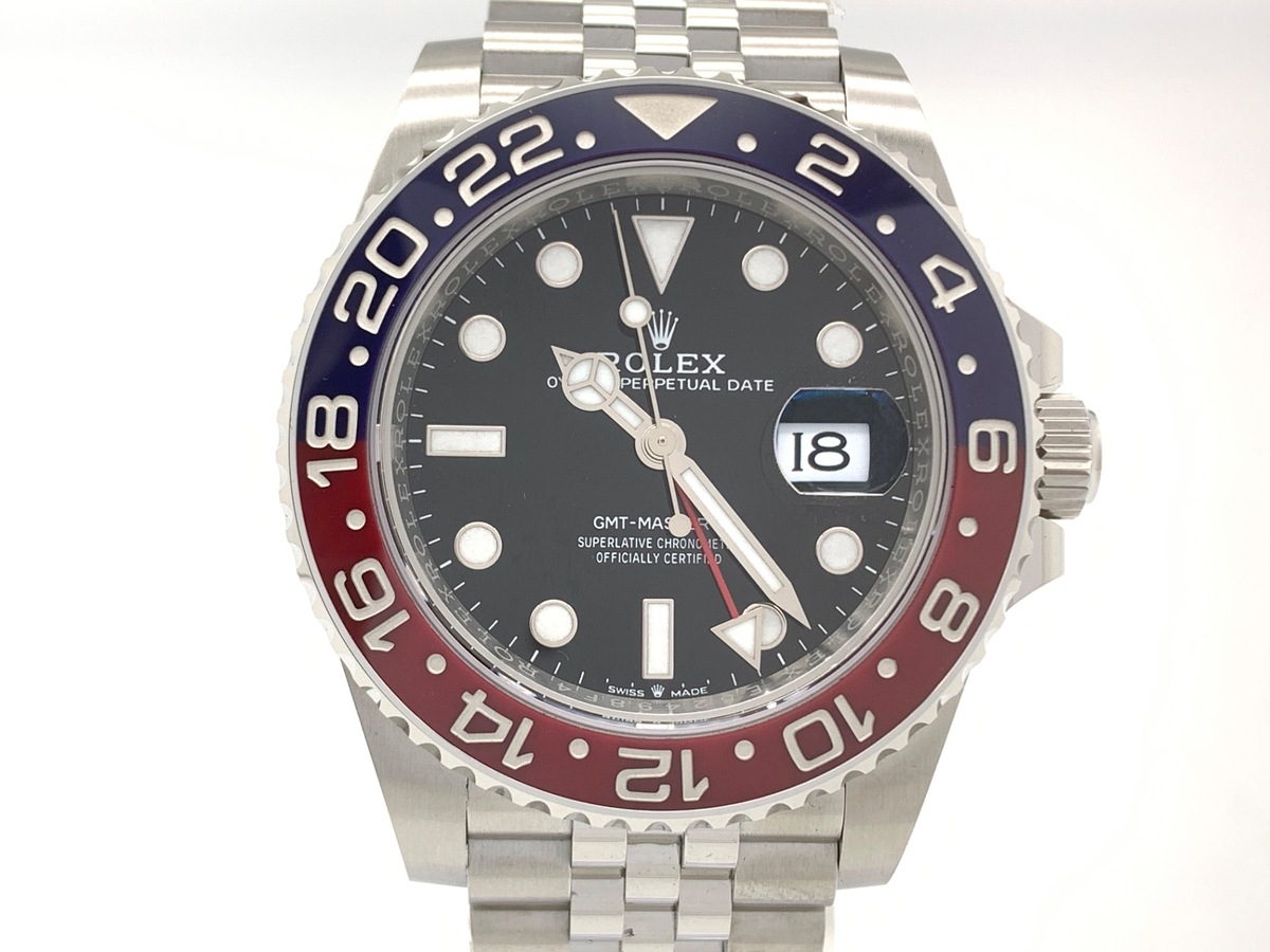 ロレックス(ROLEX) GMTマスターII ブラック 126710BLRO ステンレススティール ブルー/レッドベゼル ジュビリーブレス ブルー/レッドベゼル