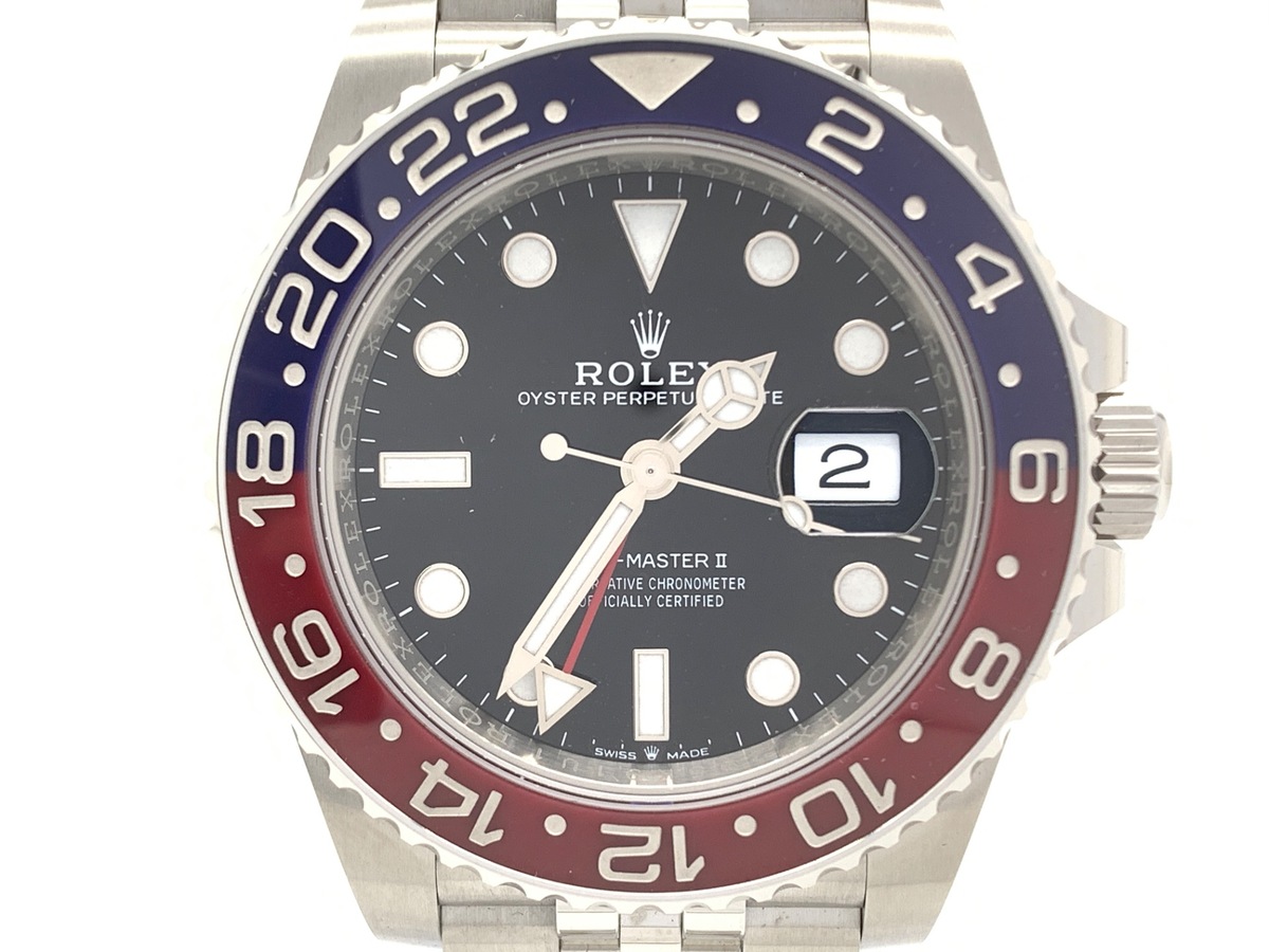 ロレックス(ROLEX) GMTマスターII ブラック 126710BLRO ステンレススティール ブルー/レッドベゼル ジュビリーブレス ブルー/レッドベゼル