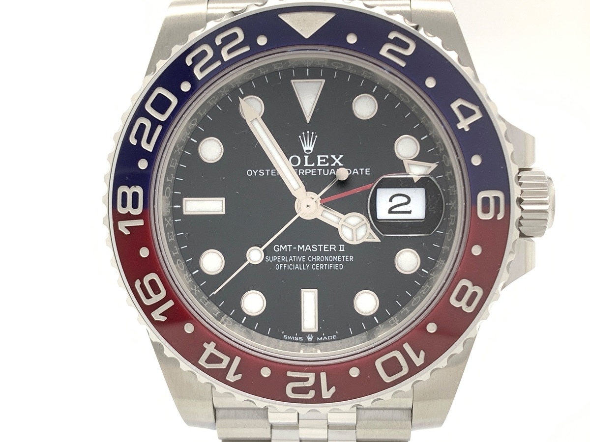 ロレックス(ROLEX) GMTマスターII ブラック 126710BLRO ステンレススティール ブルー/レッドベゼル ジュビリーブレス ブルー/レッドベゼル