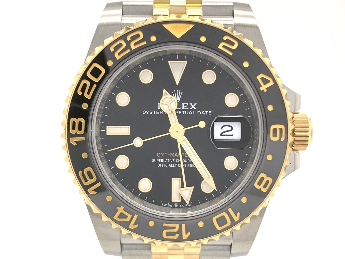 ロレックス(ROLEX) GMTマスターII ブラック 126713GRNR ステンレススティール/イエローゴールド ジュビリーブレス