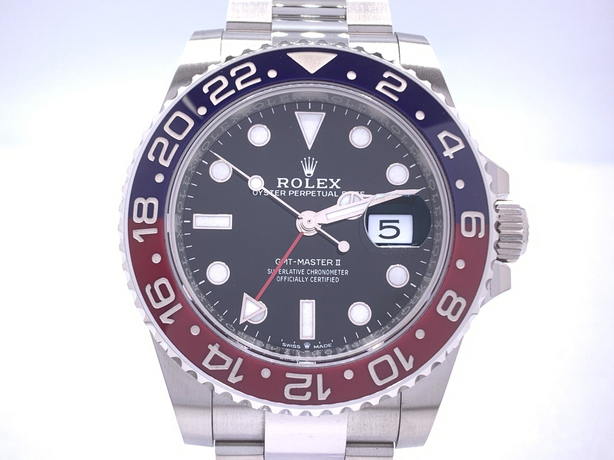 ロレックス(ROLEX) GMTマスターII ブラック 126710BLRO ステンレススティール ブルー/レッドベゼル オイスターブレス