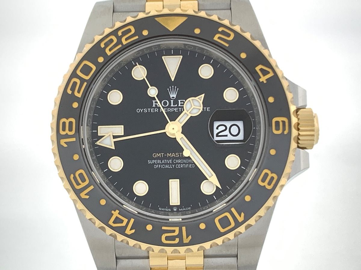 ロレックス(ROLEX) GMTマスターII ブラック 126713GRNR ステンレススティール/イエローゴールド ジュビリーブレス