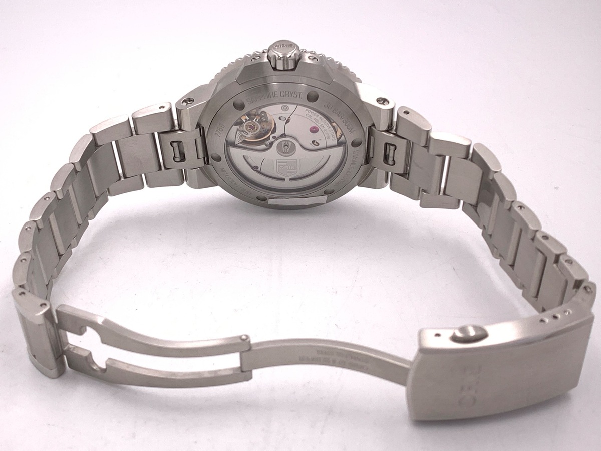 オリス アクイスデイト ブラック 01 400 7769 4154 ステンレススティール