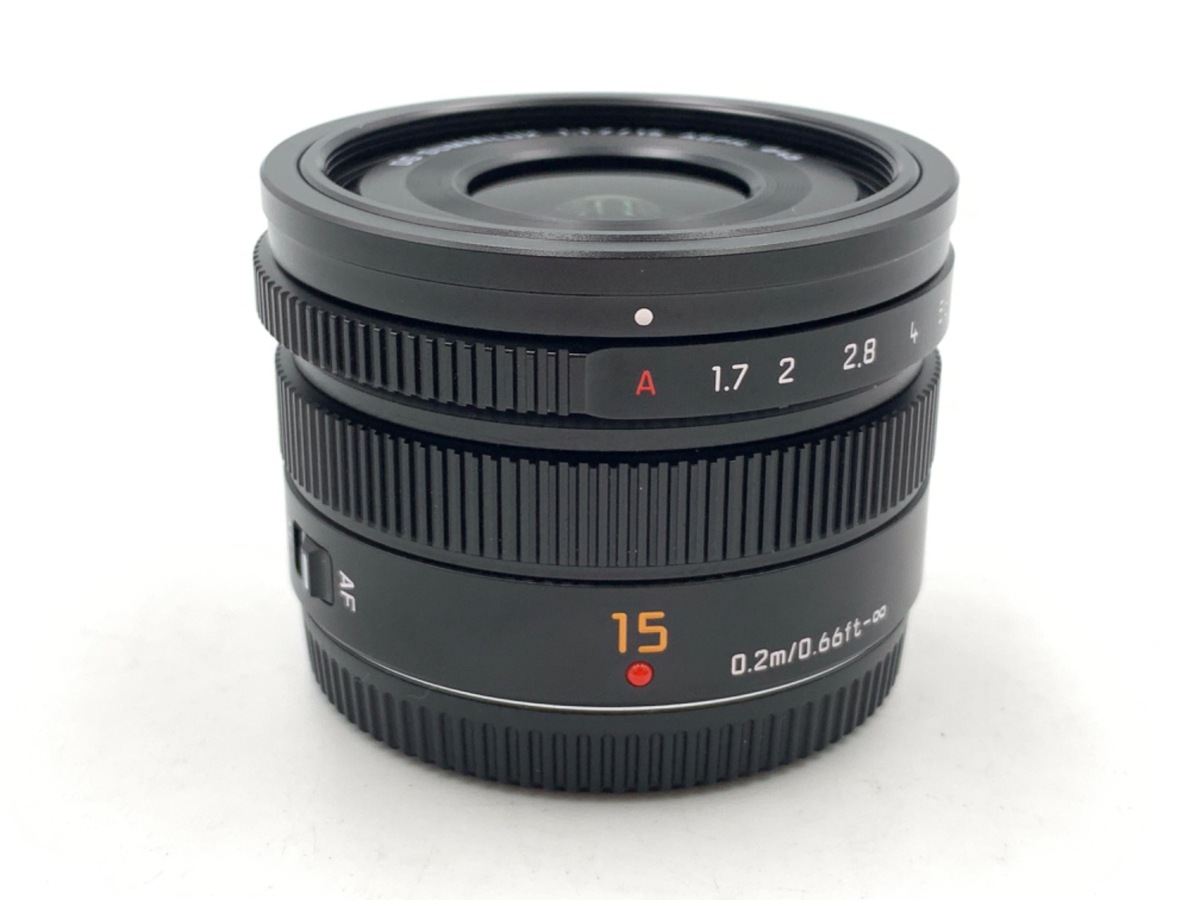パナソニック H-X015 LEICA DS SUMMILUX 15mm 中古：A(美品)】パナソニック LEICA DG SUMMILUX 15mm/F1.7 ASPH. [H
