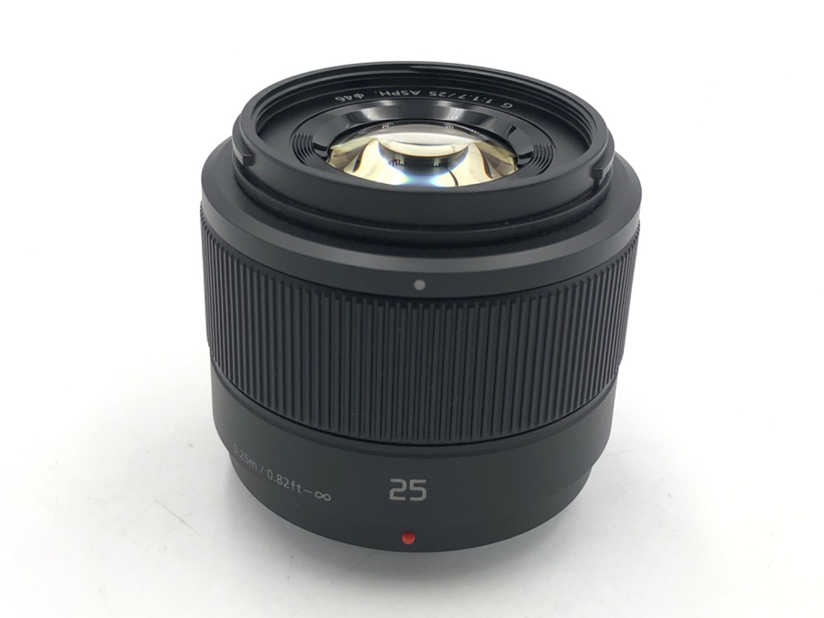 中古】パナソニック LUMIX G 25mm F1.7 ASPH. [H-H025K] ブラック 在庫