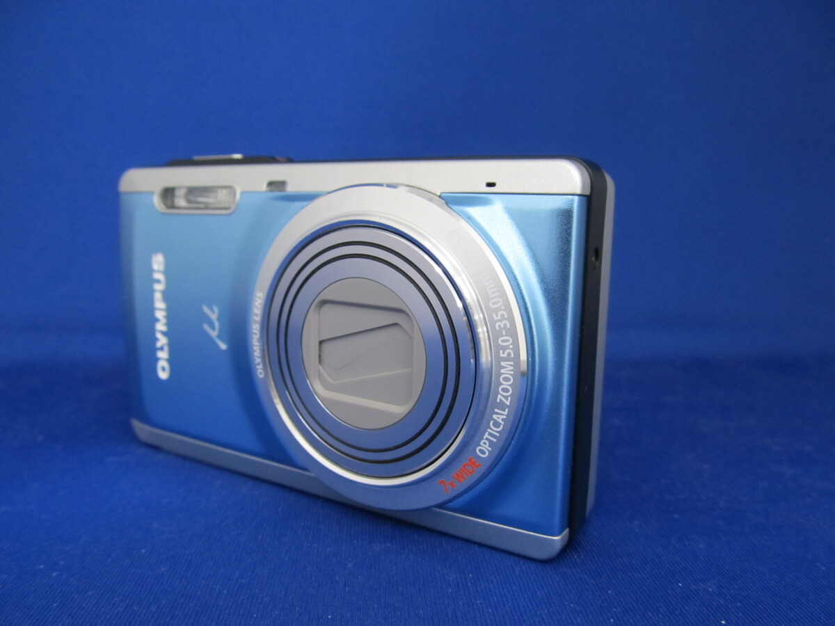 【未使用級】OLYMPUS μ-7040 ライトブルー μ（ミュー）-7040：コンパクトデジタルカメラ：カメラ製品